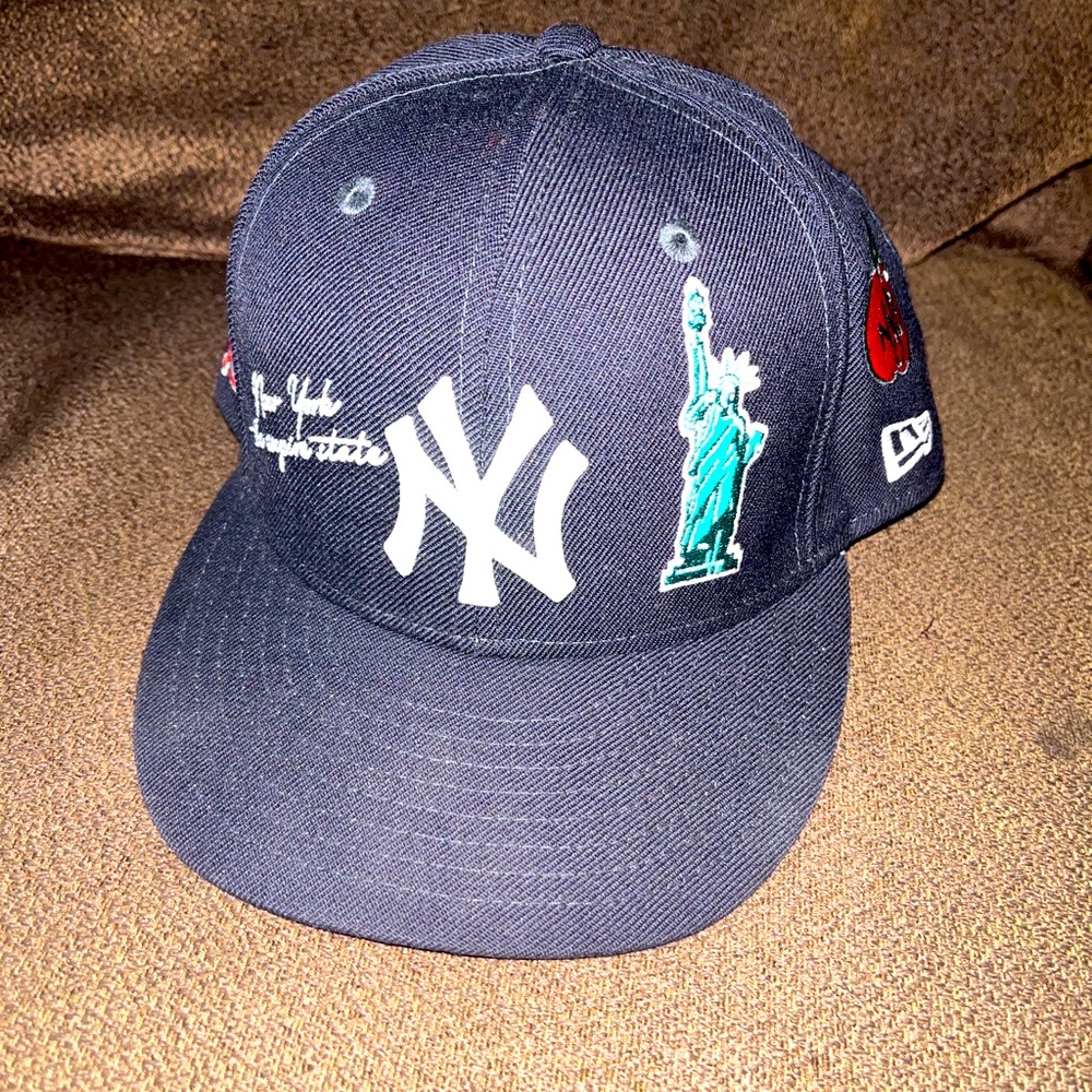 New York Yankees area codes fitted hat 7 3/8